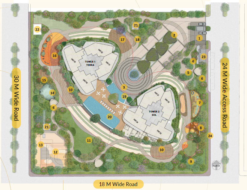 Eldeco Terra & Sol Master Plan – Sector 80 Gurugram